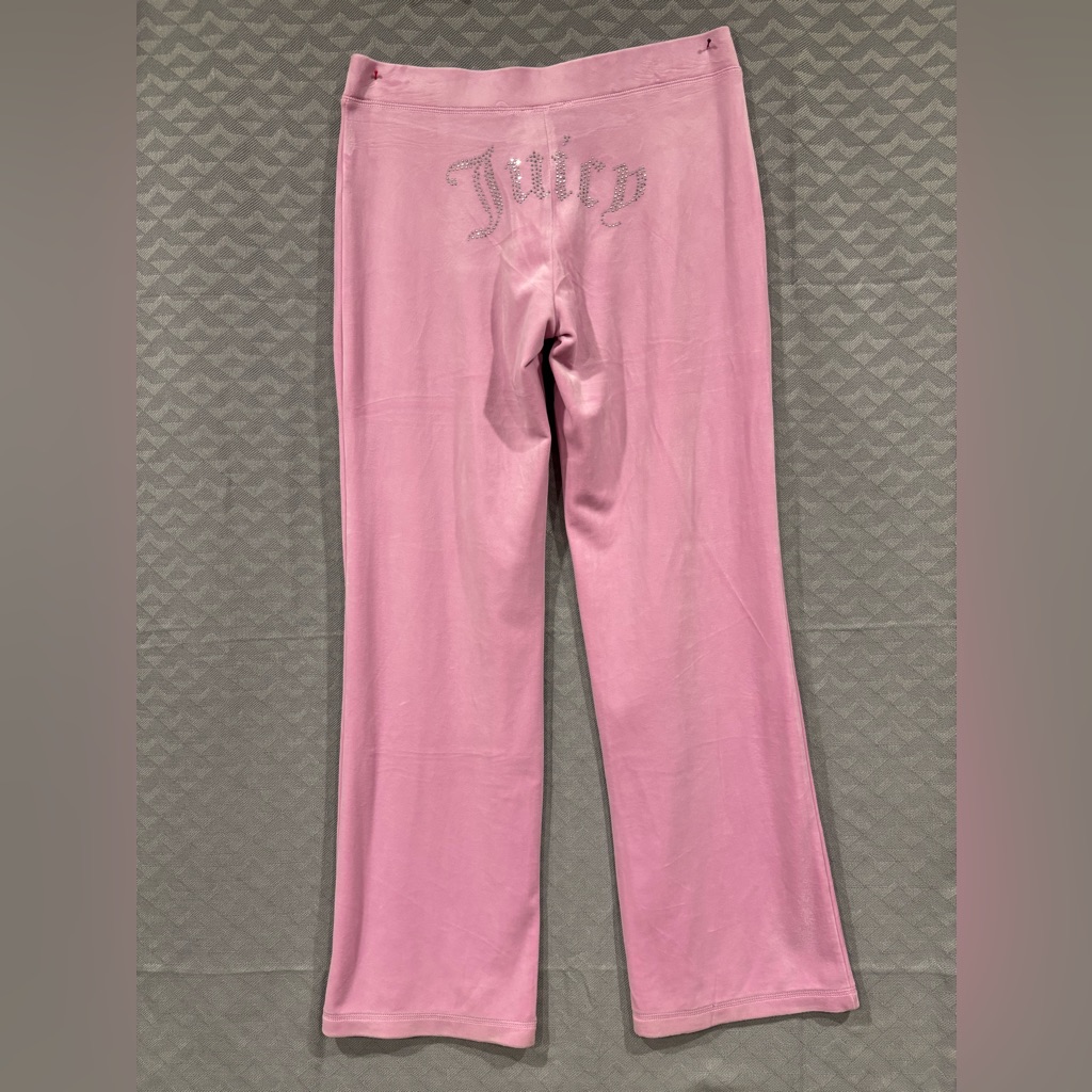 Nwt Juicy Couture Y2k Floral Bloom Pink Velour Garment With Big Bling Loungewear